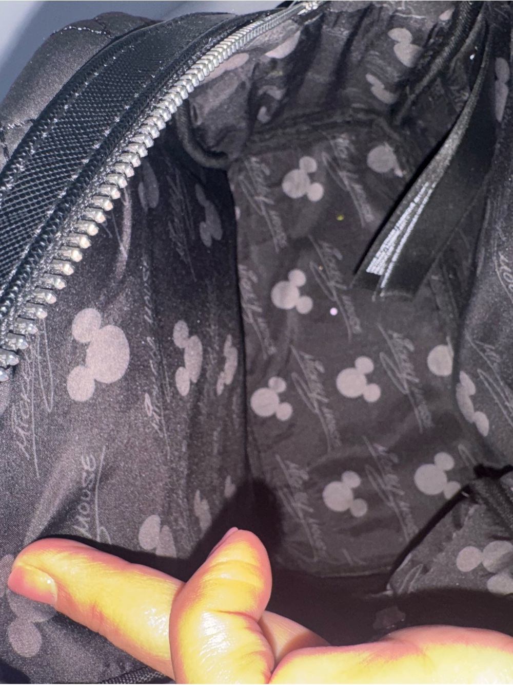 Loungefly Black Quilted Mini Backpack with Mouse Ears - Picture 10 of 12